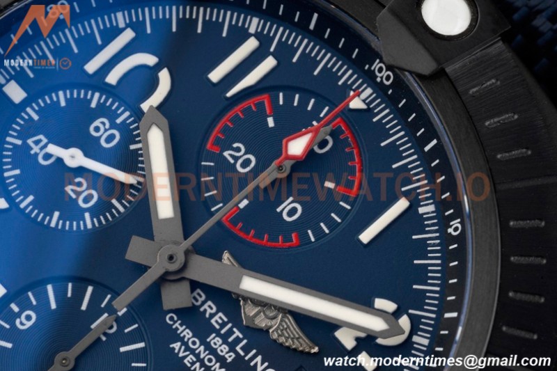 Breitling - Super Avenger Chronograph 45mm DLC/NY Blue/Num TF A7750