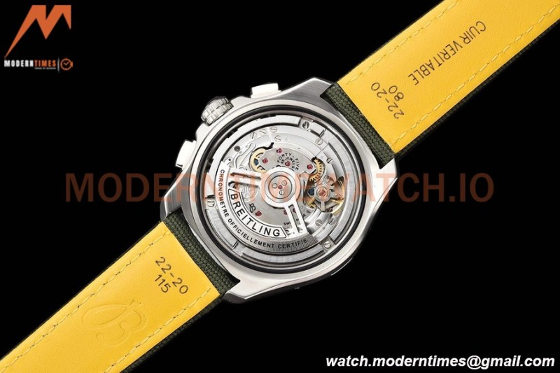 Breitling - Avenger B01 Chrono 44mm SS/NY Grn/Stk BLSF A7750 MOD