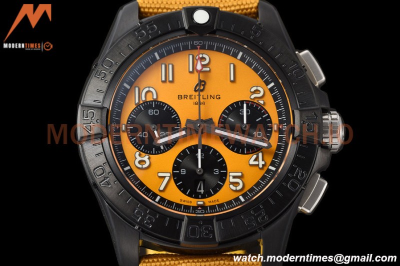 Breitling - Avenger B01 Chrono 44mm Night Mission DLC/NY Yellow/Num BLSF A7750 MOD