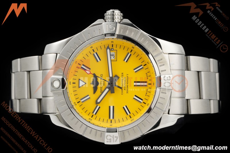 Breitling - Avenger Automatic 43mm SS/SS Yelw/Stk TF V2 A2824