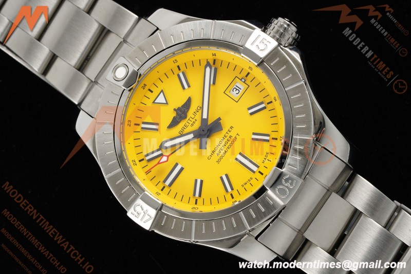 Breitling - Avenger Automatic 43mm SS/SS Yelw/Stk TF V2 A2824