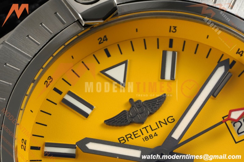 Breitling - Avenger Automatic 43mm SS/NY Yelw/Stk TF V2 A2824