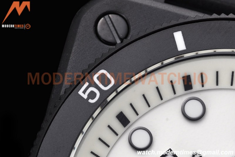 Bell & Ross - BR03-92 Diver Full Lum 42 mm DLC/RU White BRF A2824