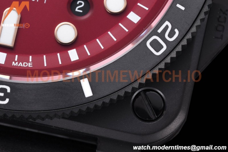 Bell & Ross - BR03-92 Diver Full Lum 42 mm DLC/RU Red BRF A2824