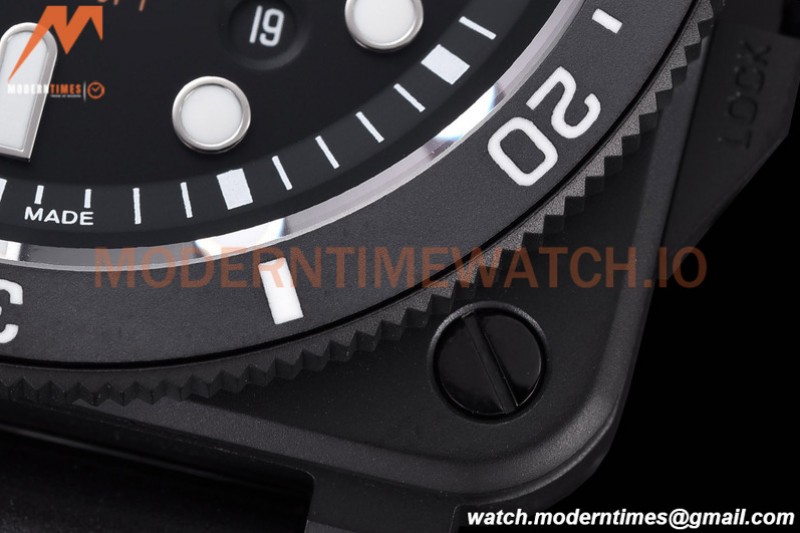 Bell & Ross - BR03-92 Diver Full Lum 42 mm DLC/RU Black BRF A2824