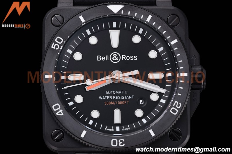 Bell & Ross - BR03-92 Diver Full Lum 42 mm DLC/RU Black BRF A2824