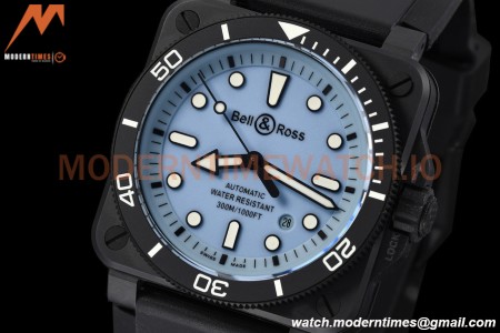 Bell & Ross - BR03-92 Diver Full Lum 42mm Cer/RU Blue M+F A2892
