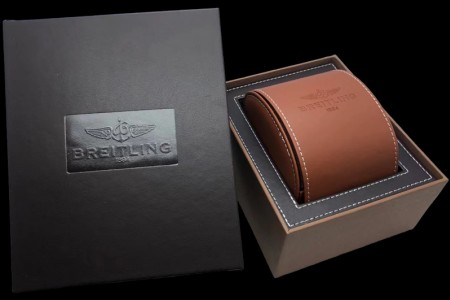 Breitling - Brown Leather Pouch Box Set 1:1 Quality With Booklets and Card