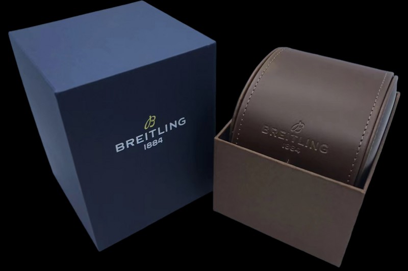 Breitling - Dark Brown Leather Pouch Box Set 1:1 Quality With Booklets