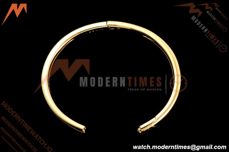 Cartier - Baignoire Ladies 24.6mm YG/YG White Roman Size 15 BLSF Swiss Quartz