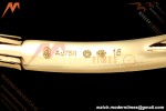 Cartier - Baignoire Ladies 24.6mm YG/YG White Roman Size 15 BLSF Swiss Quartz