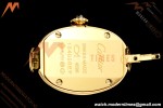 Cartier - Baignoire Ladies 24.6mm YG/YG White Roman Size 16 BLSF Swiss Quartz