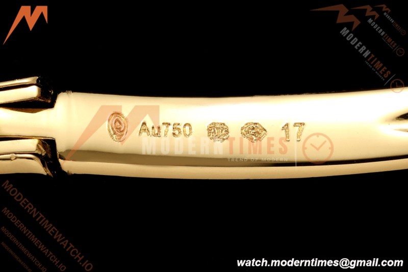 Cartier - Baignoire Ladies 24.6mm YG/YG White Roman Size 17 BLSF Swiss Quartz