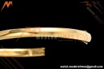 Cartier - Baignoire Ladies 24.6mm YG/YG White Roman Size 17 BLSF Swiss Quartz