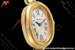 Cartier - Baignoire Ladies 24.6mm YG/YG White Roman Size 17 BLSF Swiss Quartz