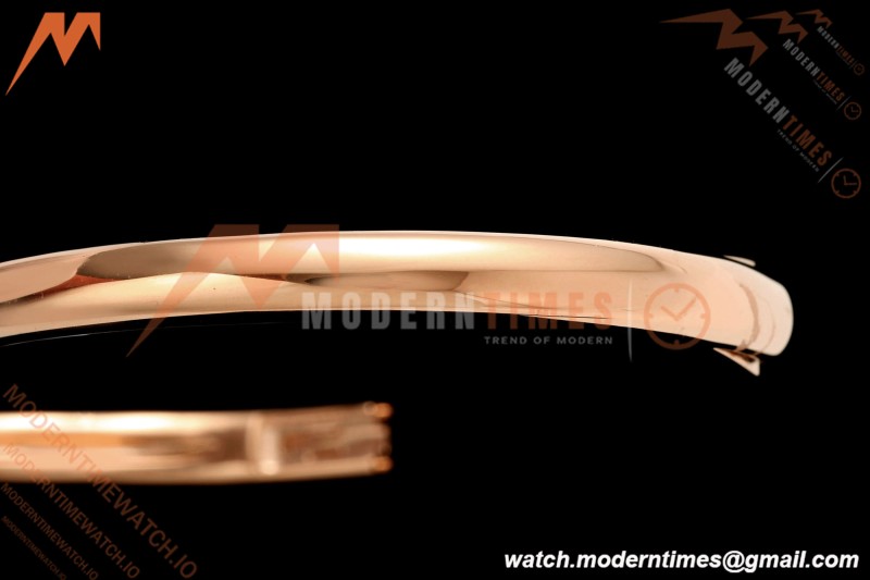 Cartier - Baignoire Ladies 24.6mm RG/RG White Roman Size 15 BLSF Swiss Quartz