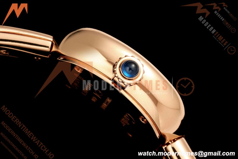 Cartier - Baignoire Ladies 24.6mm RG/RG White Roman Size 15 BLSF Swiss Quartz
