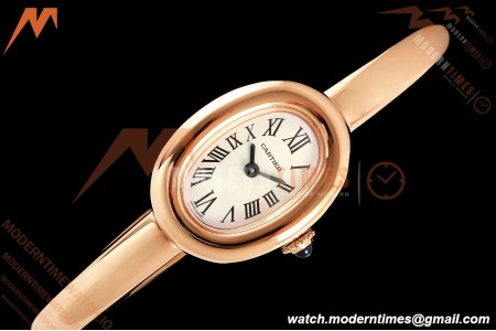 Cartier - Baignoire Ladies 24.6mm RG/RG White Roman Size 16 BLSF Swiss Quartz | 까르띠에 - 베누아르 여성용 24.6mm RG/RG 화이트 로만 사이즈 16 BLSF 스위스 쿼츠
