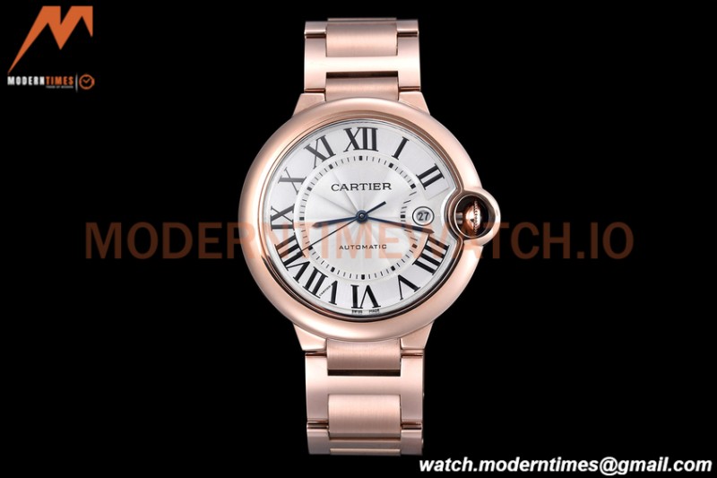 Cartier - Balion Bleu De Cartier 42mm Automatic RG/RG White GDF MY8215
