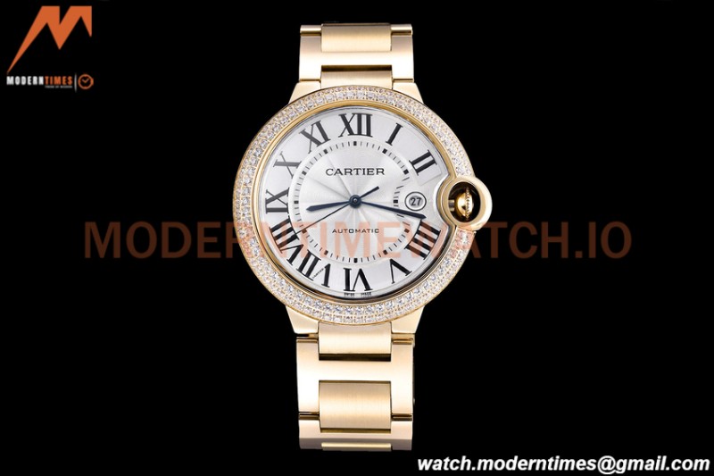 Cartier - Balion Bleu De Cartier 42mm Automatic Diamond YG/YG White GDF MY8215