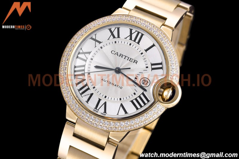 Cartier - Balion Bleu De Cartier 42mm Automatic Diamond YG/YG White GDF MY8215