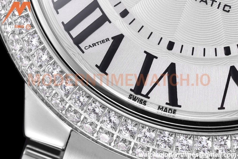 Cartier - Balion Bleu De Cartier 42mm Automatic Diamond SS/SS White GDF MY8215