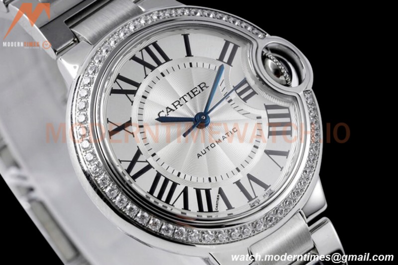 Cartier - Ballon Bleu De Cartier 33mm Automatic SS/SS Dia/Wht AF NH05