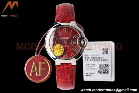 Cartier - Ballon Bleu De Cartier 33mm Automatic SS/LE Red AF NH05