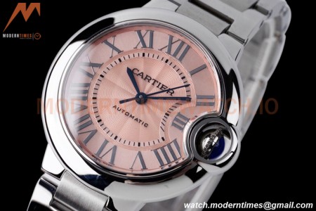 Cartier - Ballon Bleu De Cartier 33mm Automatic SS/SS Pink AF NH05