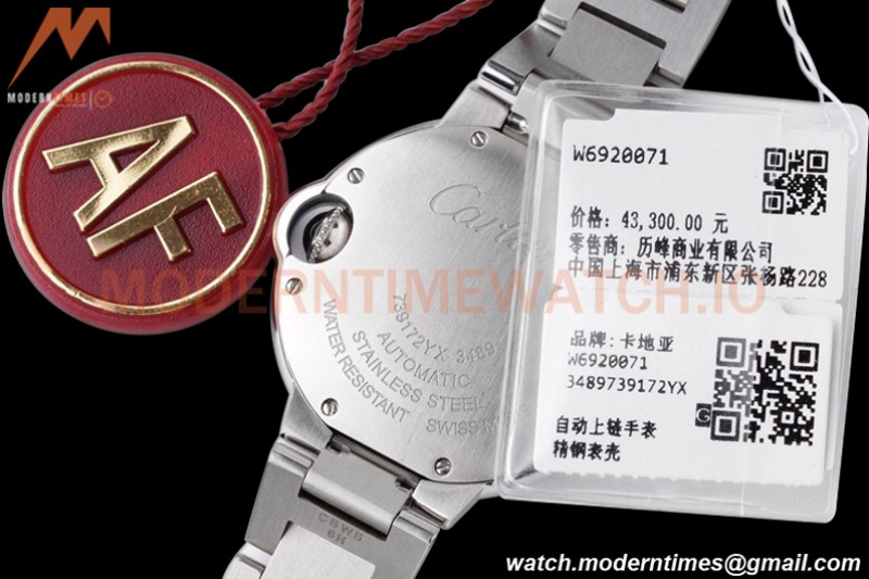 Cartier - Ballon Bleu De Cartier 33mm Automatic SS/SS White AF NH05