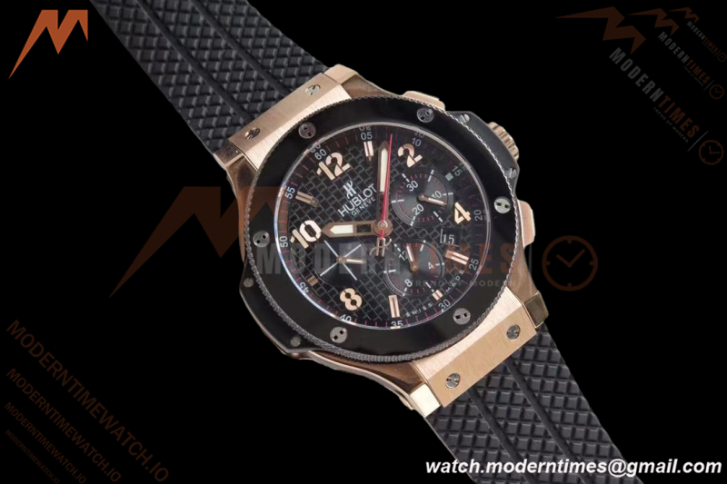Hublot - Big Bang Chrono 44mm Cermic RG/RU Blk/Num Carbon Fiber Dial HBF A4100