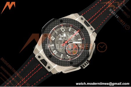 Hublot - Big Bang Ferrari Titanium 45.5mm Carbon Fiber TI/RU Blk/Num Skeleton Dial HBBF A1241