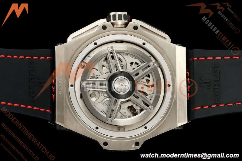 Hublot - Big Bang Ferrari Titanium 45.5mm Carbon Fiber TI/RU Blk/Num Skeleton Dial HBBF A1241
