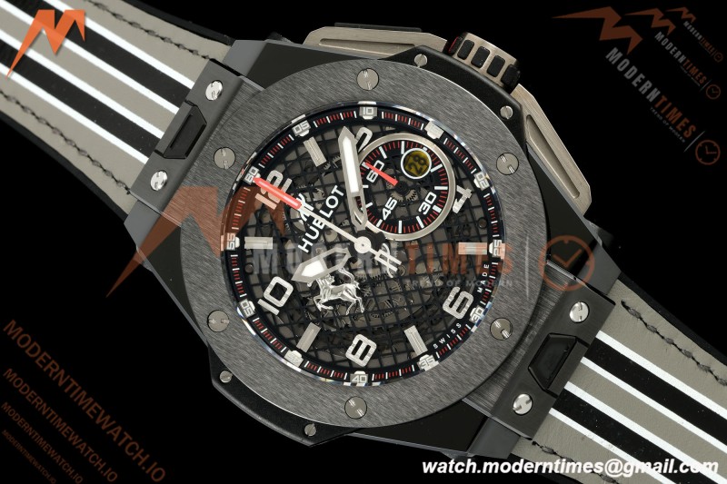 Hublot - Big Bang Ferrari Speciale 45.5mm Ceramic TI/GRY/RU Blk/Num Skeleton Dial HBBF A1241 | 위블로 - 빅뱅 페라리 스페치알레 45.5mm 세라믹 TI/GRY/RU 블랙/넘버 스켈레톤 다이얼 HBBF A1241
