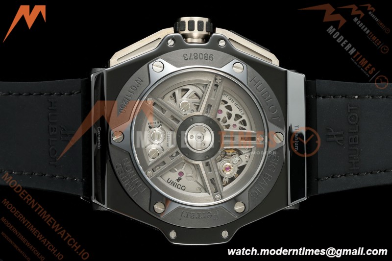Hublot - Big Bang Ferrari Speciale 45.5mm Ceramic TI/GRY/RU Blk/Num Skeleton Dial HBBF A1241 | 위블로 - 빅뱅 페라리 스페치알레 45.5mm 세라믹 TI/GRY/RU 블랙/넘버 스켈레톤 다이얼 HBBF A1241