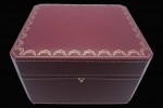 Cartier - High Quality Dark Red Watch Box Set With Full Set of Pamphlet, Card, and Tag