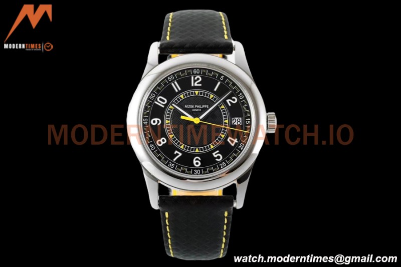 Patek Philippe - Calatrava 40mm 6007G SS/LE Blk/Yelw PPF MY9015 Mod