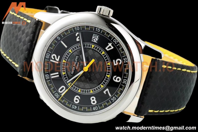 Patek Philippe - Calatrava 40mm 6007G SS/LE Blk/Yelw PPF MY9015 Mod