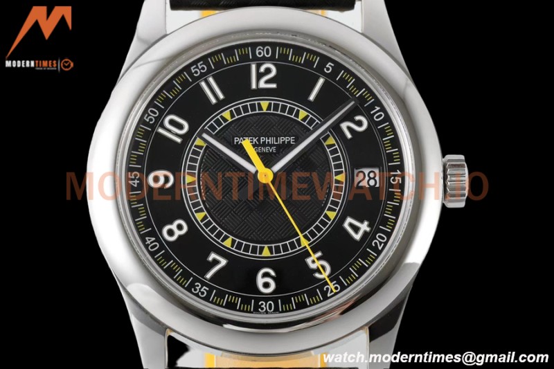 Patek Philippe - Calatrava 40mm 6007G SS/LE Blk/Yelw PPF MY9015 Mod