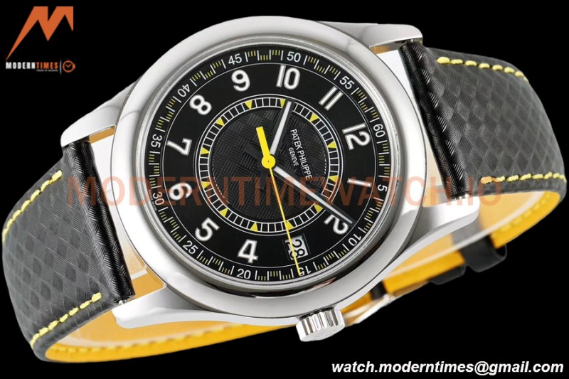 Patek Philippe - Calatrava 40mm 6007G SS/LE Blk/Yelw PPF MY9015 Mod