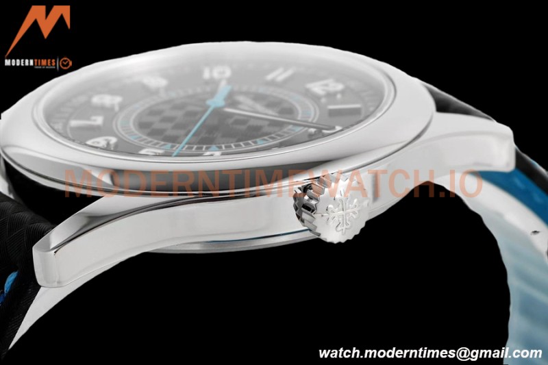 Patek Philippe - Calatrava 40mm 6007G SS/LE Blk/Blu PPF MY9015 Mod