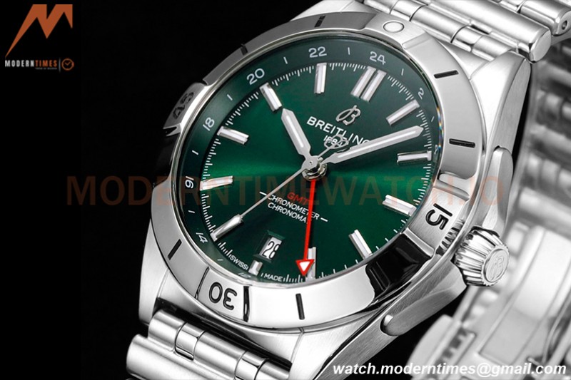 Breitling - Chronomat Automatic GMT 40mm SS/SS Green BLSF A2836