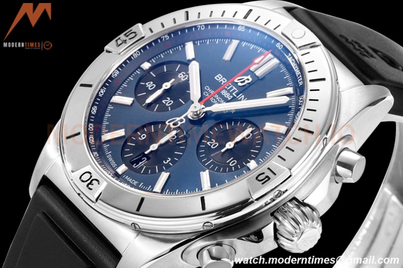 Breitling - Chronomat B01 42mm Chronograph SS/RU Blue BLSF 7750 Mod