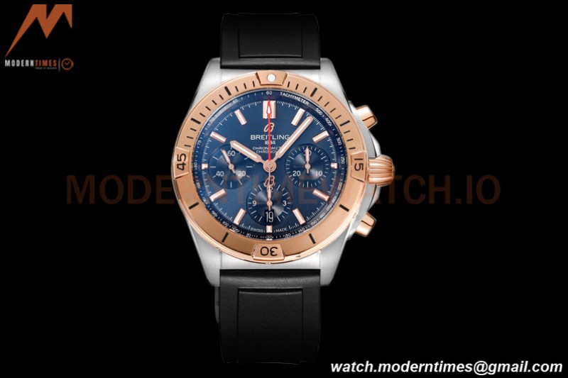 Breitling - Chronomat B01 42mm Chronograph RG/RU Blue BLSF 7750 Mod