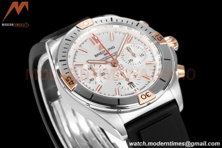 Breitling - Chronomat B01 42mm Chronograph SS/RU White BLSF 7750 Mod