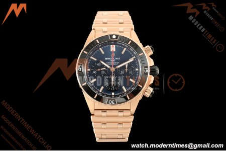 Breitling - Super Chronomat B01 44mm RG/RG Blue Dial TF A7750 Mod