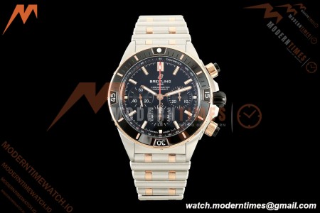 Breitling - Super Chronomat B01 44mm SS/RG Black Dial TF A7750 Mod