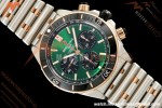 Breitling - Super Chronomat B01 44mm SS/RG Green Dial TF A7750 Mod