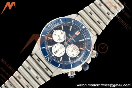 Breitling - Super Chronomat B01 44mm SS/SS Blue Dial TF A7750 Mod