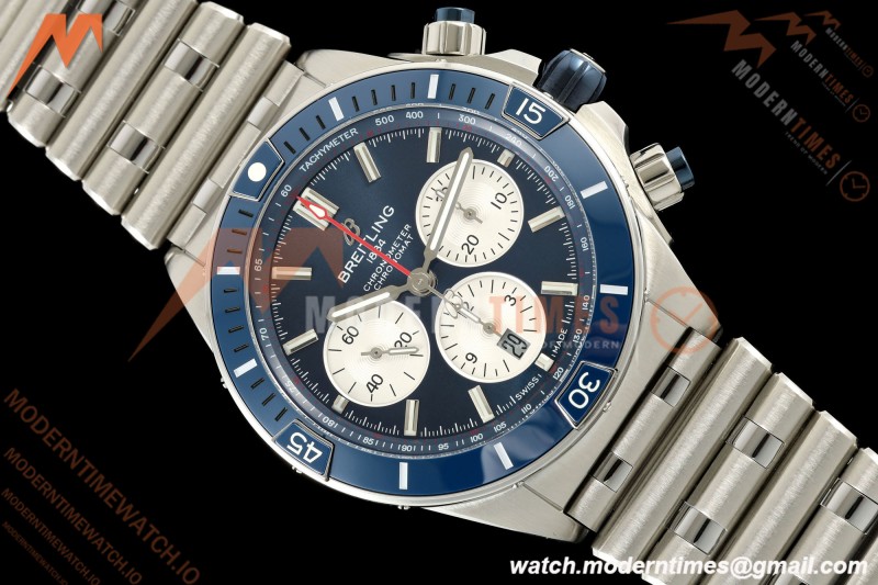 Breitling - Super Chronomat B01 44mm SS/SS Blue Dial TF A7750 Mod
